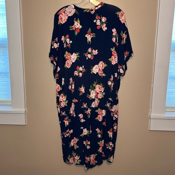Matilda Jane Navy& Pink Floral Shorts Romper Size XXL - Picture 5 of 5